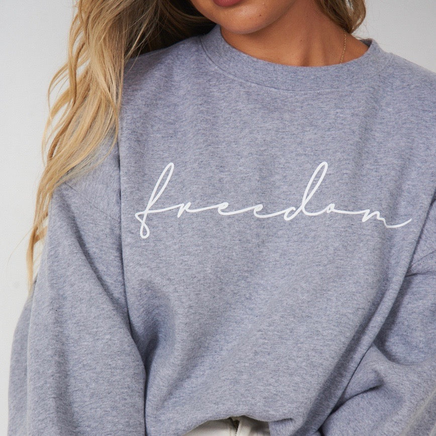 Oversized Freedom Crop (Ash Grey)
